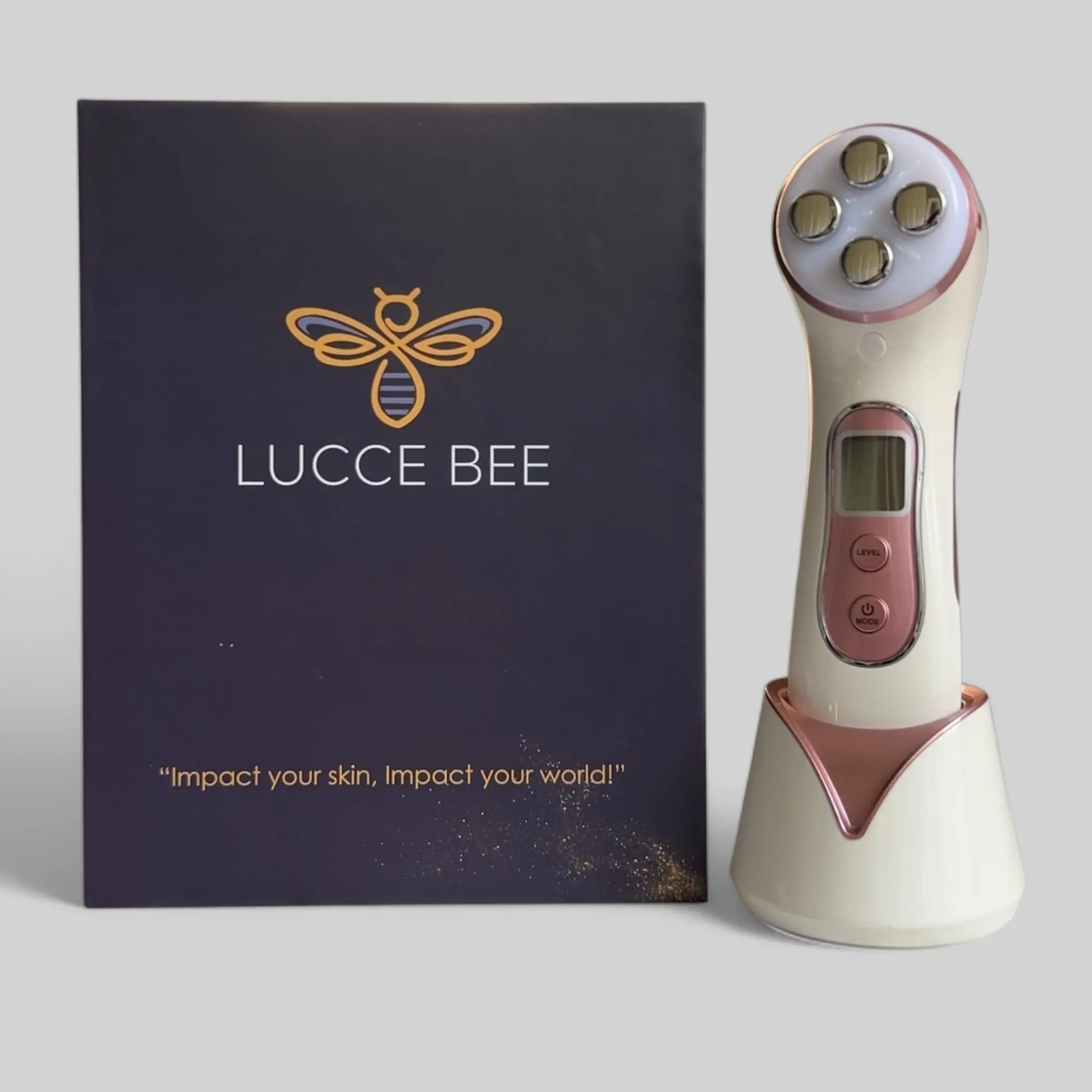 Lucce Bee 5-in-1 LED Device - 5 Targeted Light Modes & 4 Advanced Beauty Technologies for Anti-Aging, Lifting & Acne