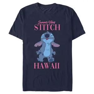 Mens Lilo & Stitch Summer Vibes Stitch T Shirt