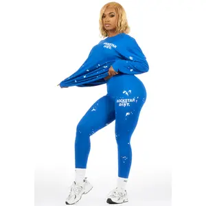 Living For It Royal Blue Long Sleeve Legging Set