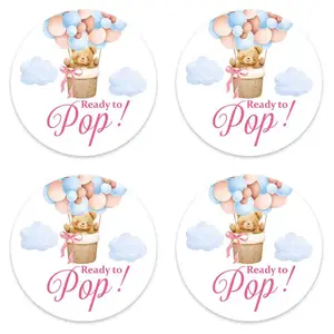 72pcs Ready to pop Stickers for Baby Shower Favors,Thank You for Celebrating,Candy Business Labels,Gender Reveal Gift Ideas,Birthday Party Atmospheric Decoration Props