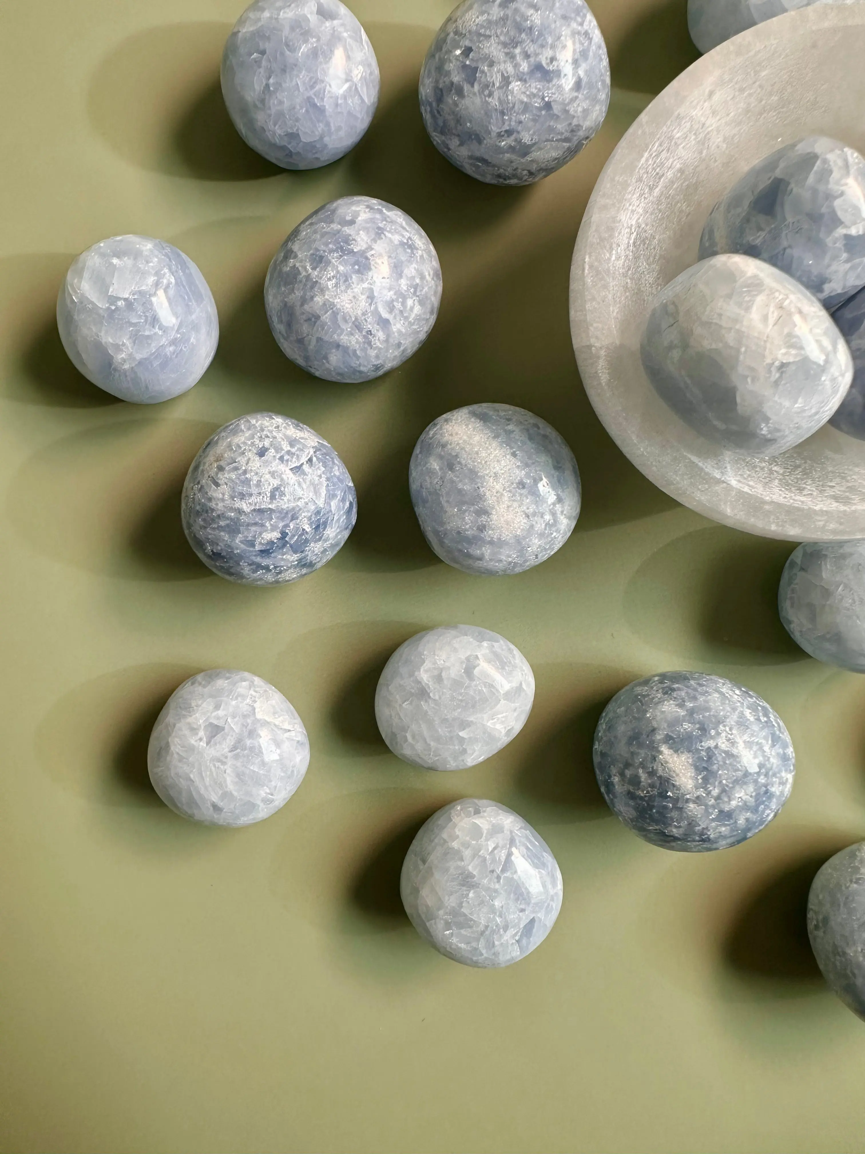 Blue Calcite Tumble