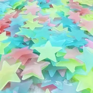 250 mixed color luminous stars, suitable for wall and ceiling decoration star stickers, modern minimalist home decoration, perfect gift choice, wall stickers, room decoration, luminous effect, decorative stickers, party decoration, room decoration