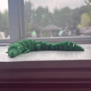 3D Printed Crocodile Toy - Durable, Kid-Friendly Collectible Figurine for Imaginative Play