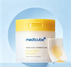 Medicube Turmeric Kojic Acid Clarifying Pad For Troubled Skin Niacinamide Glycolic Acid Soothing Post Acne Spot Treatment Gentle Brightening Toner Pad 70 Count