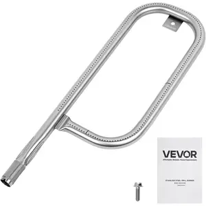 VEVOR Grill Burner Tube for Weber Q100, Q120, Q1000, Q1200, Baby Q Gas Grills, 17 inch 304 Stainless Steel Tube Burner for Weber 516001, 516002, 50060001, Replacement Part 69957, 60040, 41657, 45657