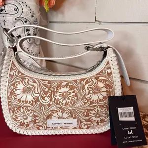 Loyal West Dannia Medium Purse – Ivory Dust Handtooled Leather - limited edition!