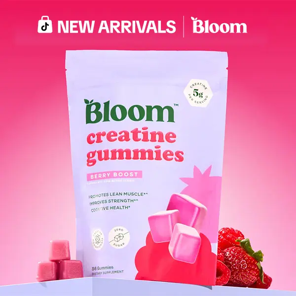 Bloom Nutrition Creatine Gummies -  Energy, Cognitive Health & Post-Workout Muscle Recovery Promotes & Muscle Improves - Creatine for Women