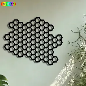 1pc Hexagonal Honeycomb Metal Wall Art, Geometric Honeycomb Statue Mural, Artistic Metalwork, Intricate Craftsmanship, Perfect for Housewarming, Easter Decor, Perfect for Living Room Patio Wall Studio Decor, Ideal Gift for Modern Geometry Enthusiasts.