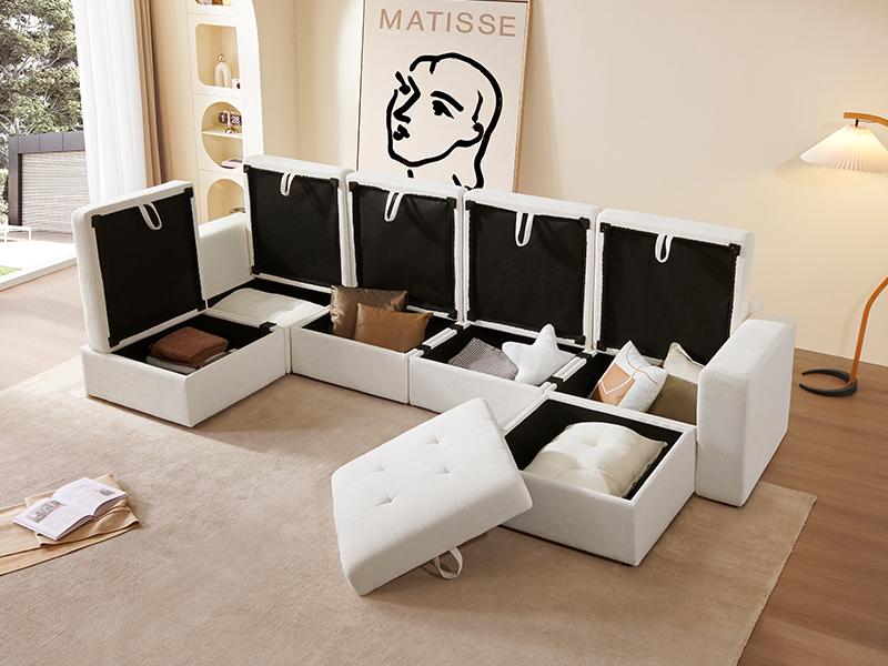 Giratree Oversize Modular Sectional Couch, Convertible U Shaped Sofa with Storage, 9 Seater Sofa Modular with Ottomans and Reversible Chaise for Living Room, Office