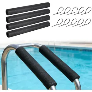 4 Pack 15.74 Inch Black Pipe Insulation Foam Tube, Multi-Purpose Soft Foam Snake Pipe Wrap Protection for Winter Water Pipes, Indoor Outdoor Swimming Pool Handle