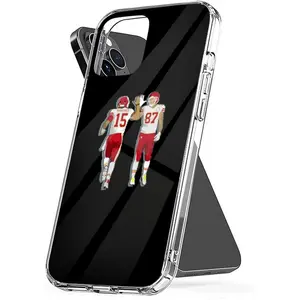 Phone Case Kelce TPU and Shockproof Mahomes Cover Accessories Transparent Compatible with iPhone SE 7 8 X XR 11 12 13 14 15 16 Plus Mini Pro Max Samsung Galaxy Note S9 S10 S20 S21 Ultra Plus Cellphone Protective