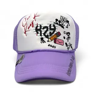 Kazy Kulture 1of1 BACK2SCHOOL Trucker Hat with Built-in NFC Technology Unique Design for Individuality and Style