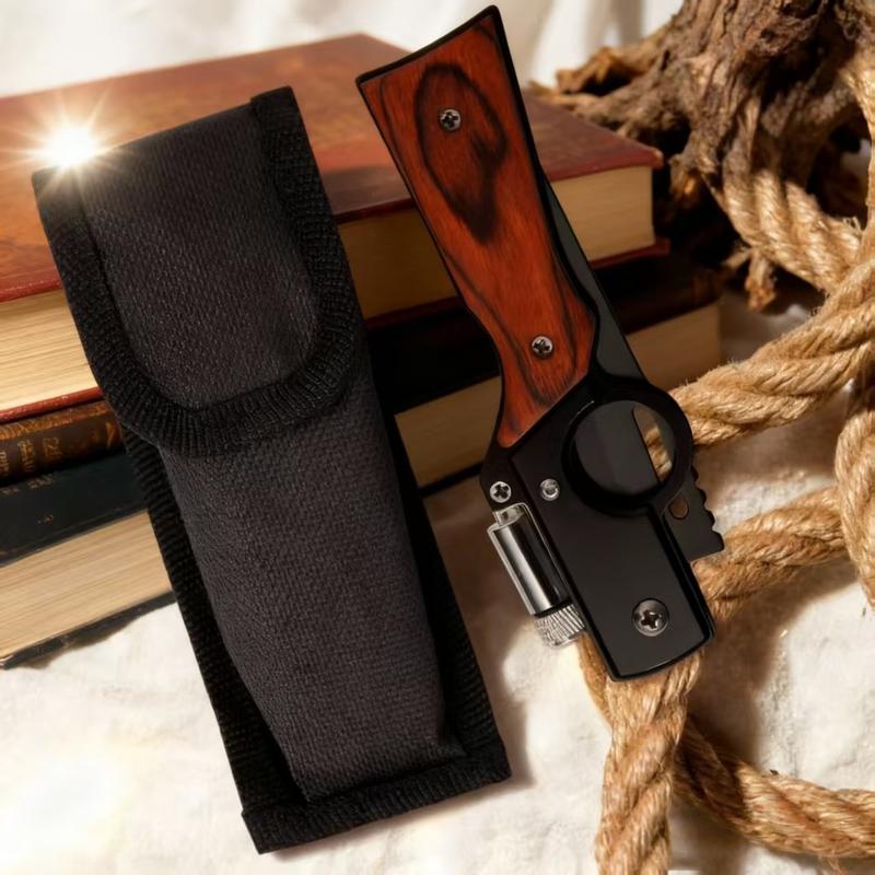 Portable folding knife, suitable for camping, barbecue, fishing, hiking, pocket clip, safety lock, Valentine's Day, Christmas, Halloween gift for male friends.