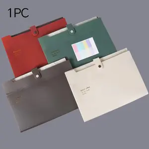 Minimalist PP Plastic File Organizer, Multi-Layer Expandable Folder, Ideal for School and Office, Stylish and Practical Document Storage