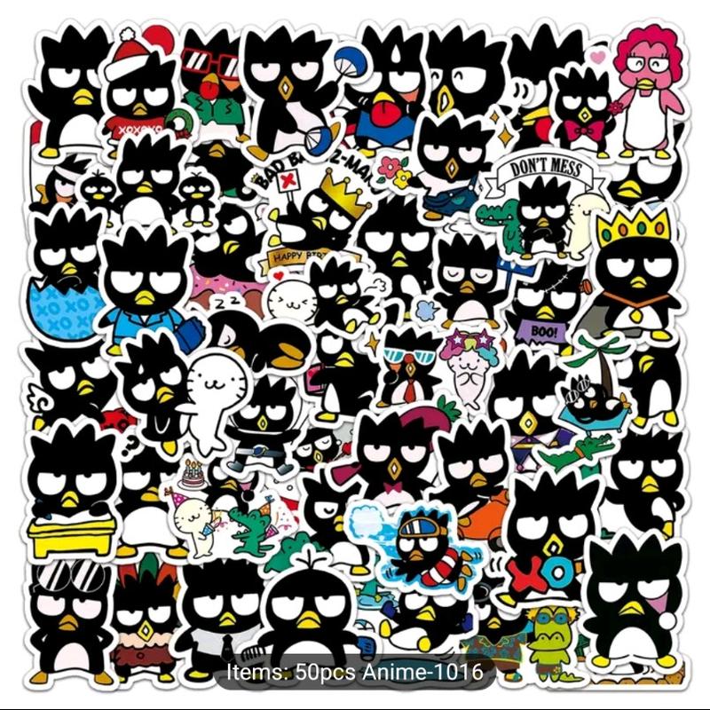 Badbadtz Maru Anime Waterproof Stickers - 50 pcs Sanrio Cartoon Vinyl Stickers for Water Bottle, Laptop, or Scrapbook | School Students Notebook Accessory