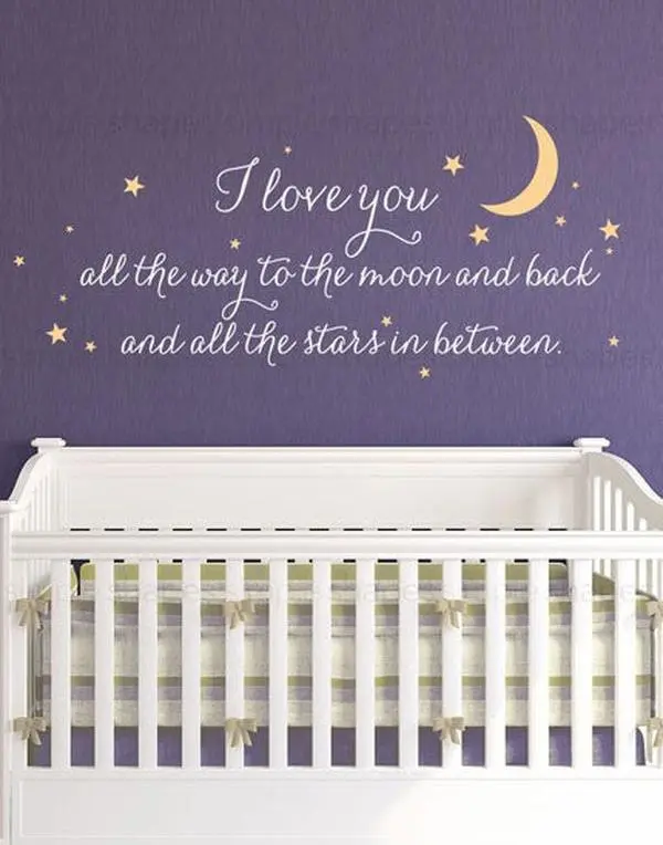 I Love You All The Way Quote Lettering Wall Decal