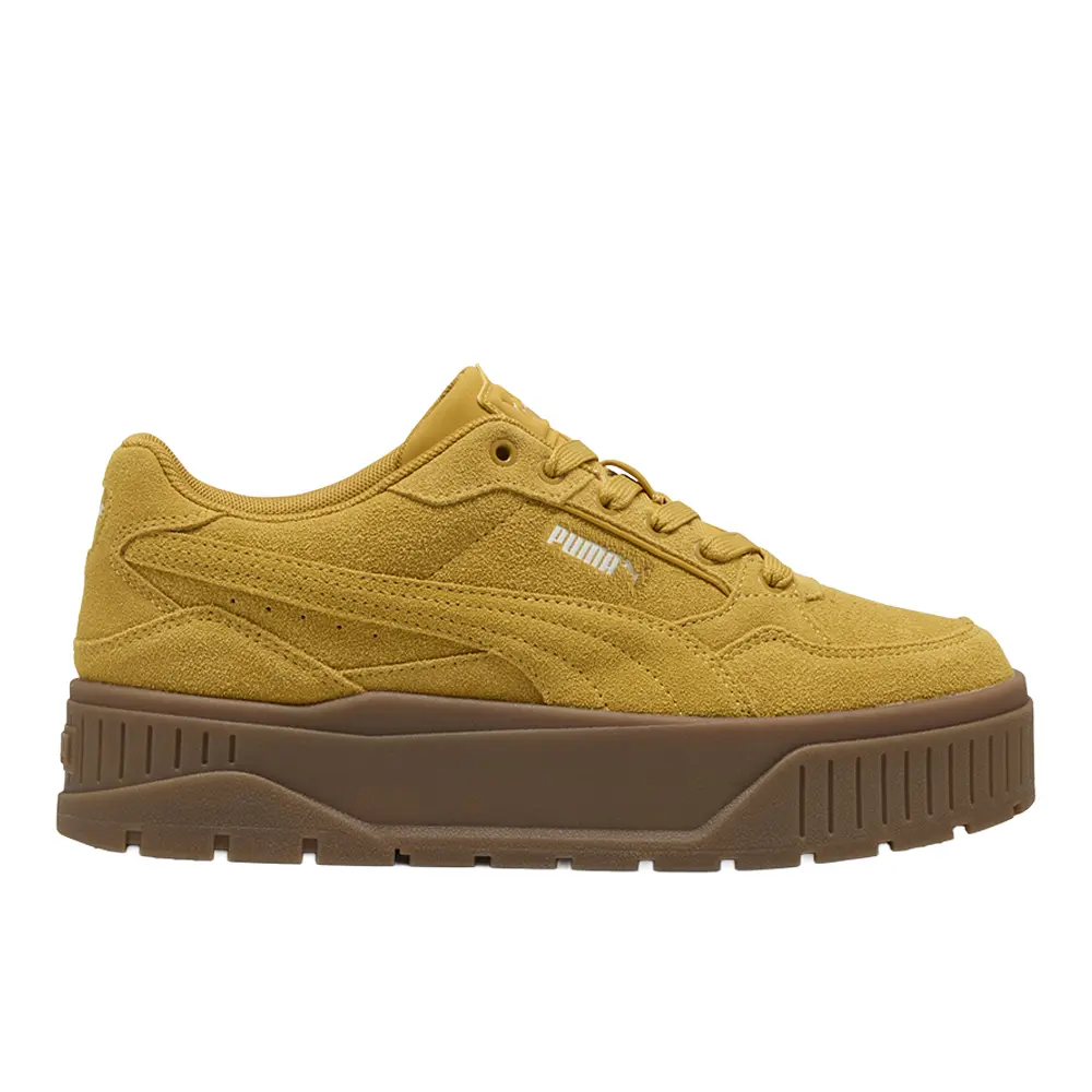 PUMA Womens Karmen Ii Idol Suede Lace Up Sneakers Shoes Casual - Yellow