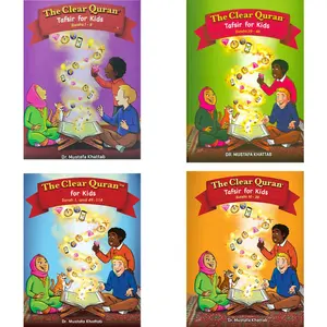 The Clear Quran Tafsir for Kids Surahs (1-9, 10-28,29-48, 49-114 ) with Arabic Text Hardcover Collection