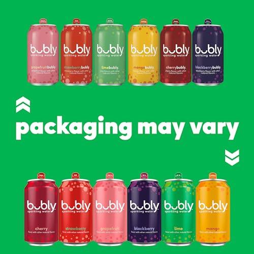 bubly Sparkling Water, Cherry, Zero Sugar & Zero Calories, Seltzer Water, 12 Fl Oz Cans (Pack of 8)
