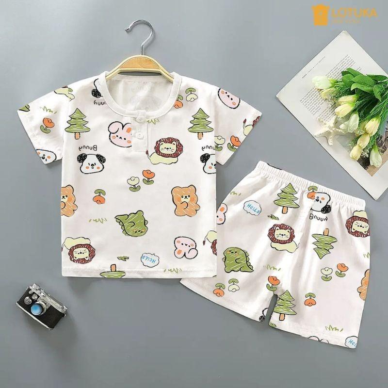 Cute Floral & Cartoon Matching Set – Lightweight Sleeveless Babydoll Top & Shorts, Soft Breathable Summer Lounge Two Piece Outfit