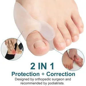 2 Piece New Silicone Toe Pad Bunion Corrector Straightener, Adult Bunion Correction Device, Foot Care Accessory, Pedicure Care Tool