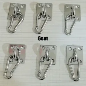 6-Piece 304 Stainless Steel Eye Screws, 800lbs Capacity, Rustproof Strong Hardware Hooks, Ideal for Hammock Swing Plant Hanger