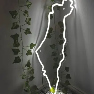 Palestine Map LED Sign