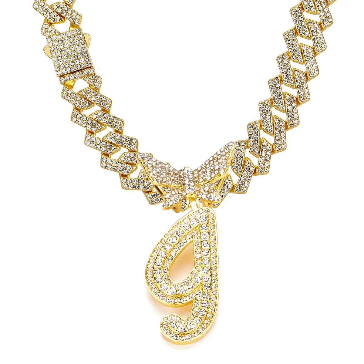 Golden letter necklace I