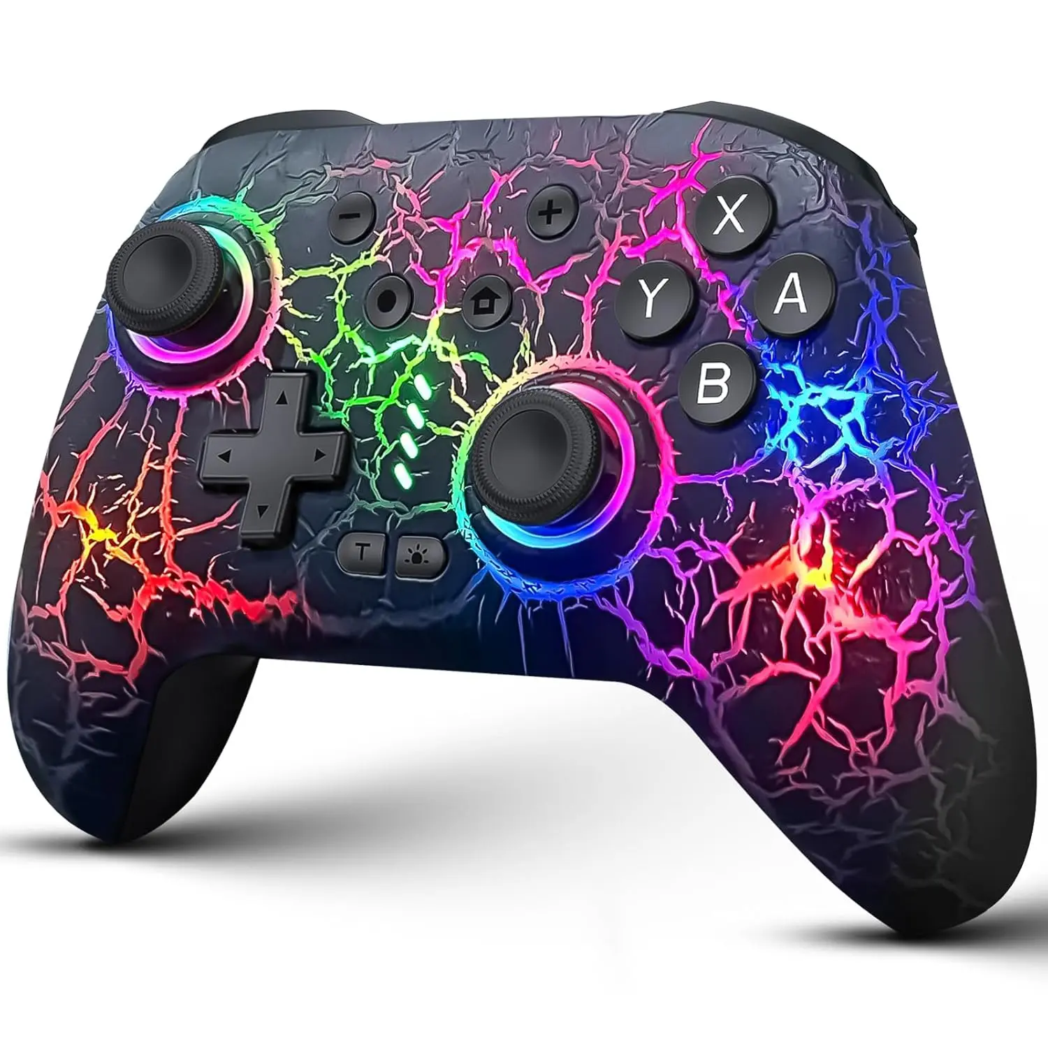 Controller,   Pro Controller for / 2/ Lite/ OLED, 10 Color LED  Controllers, Programmable 1000mAh  Remote Gamepad with Wake Up, Turbo Vibration