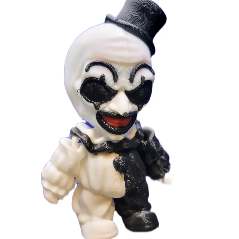 3dprinted mini articulated horror clown art figure