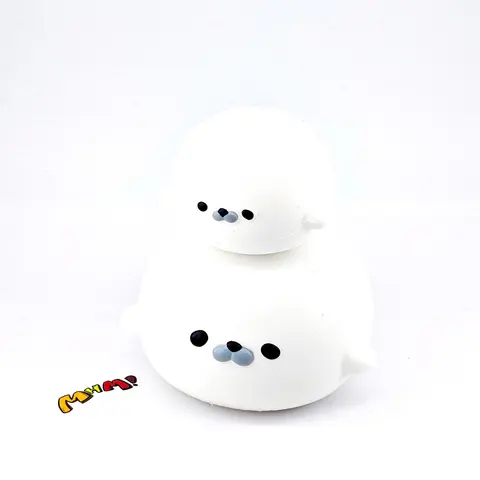 MHM Cute Seal Dumpling Squishies - Elastic Rubber Slow Rebound Sensory Toy, Compact Unisex Stress Relief Fidget Toy for Neurodivergent Kids, Squishy Hunting Item, Unique Gift