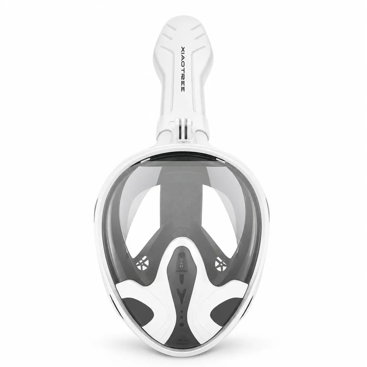 Premium Full Face Silicone Snorkel Mask for Adults - 180° Panoramic View, Advanced Dry Top System, Easy Underwater Breathing, Anti-Fog, Anti-Leak, Food-Grade Silicone, Functional GoPro Mount Water Sports Gear, Silicone Mask