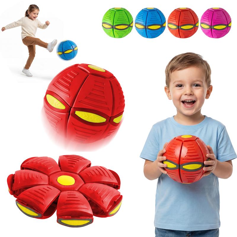 CHERMORY Random 3-Piece Magic Flying Saucer Ball Set - Magic Metaball - Best Outdoor Toy for Kids, Foldable Magic Flying Saucer Ball, Sensory Decompression Toy for Boys and Girls, Interactive Metaball