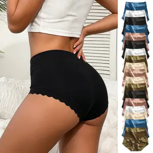 Women's Seamless Mid-Waist Underwear InvisibleComfort Breathable Underpants for Ladies 6Pcs SoftElastic Mid-Waist Waistband Basic Cotton Panties new years underwear for good luck The Year of the Horse is auspicious