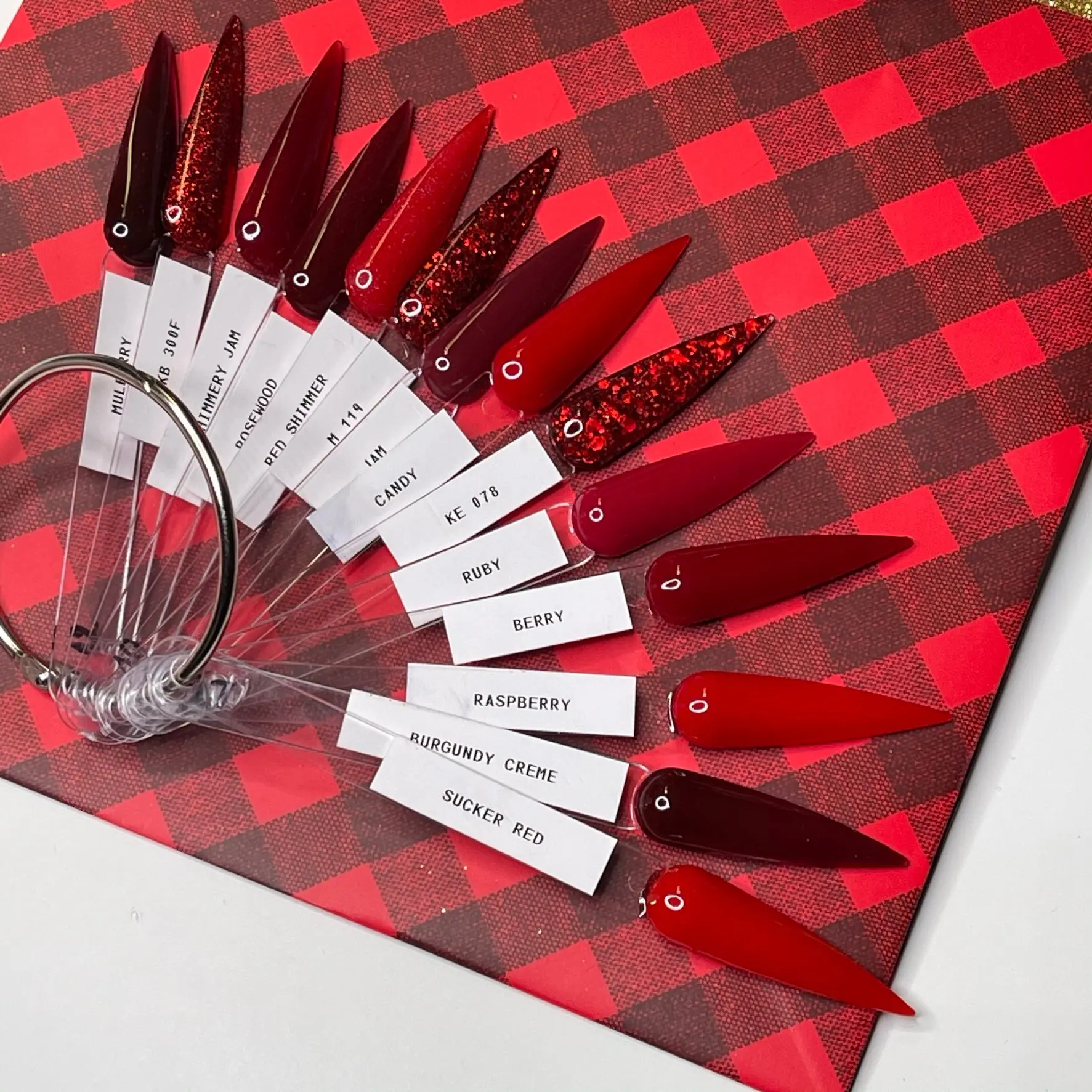 RED Acrylic Collection for Valentine's Day / Summer / Fall Autumn / Christmas Nails - 14 red colors