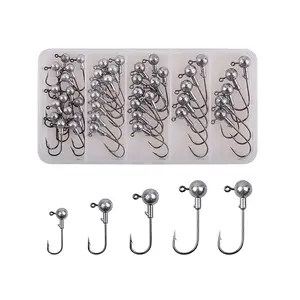 32pcs Mixed Weight Jig Heads 3.5g to 14g for Soft Worm and Hard Lure Fishing, Versatile Fishing Tackle for Outdoor Adventures