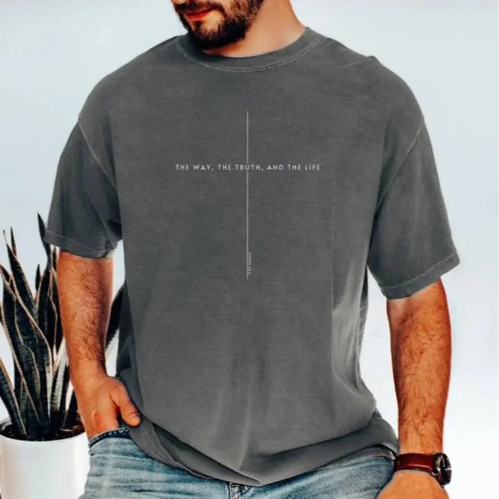 Comfort Colors John 14 6 Tee, Yeshua Tee, Jesus is King Merch, The Way the Truth the Life, Jesus Shirt, Mens Christian Tee, For Men for Women Menswear Top