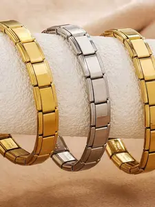 Unisex Geometric Elastic Bracelet Strap Chain, Casual Style, All Seasons Wear, Iron Material, Versatile Men's and Women's Hand Ring