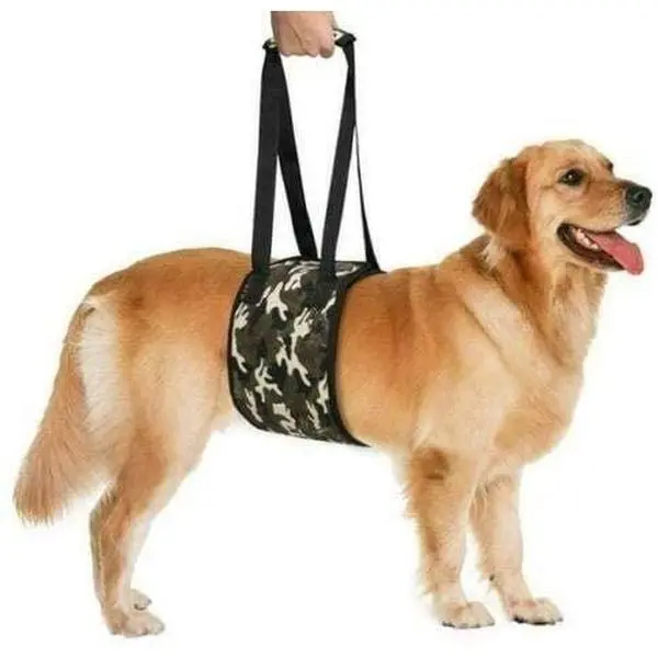 Dog Sling Style Pet Dog Full Body Lift Harness for Dysplasia, Injuries, and Post-Surgery Recovery - Small Camouflage, Easy to Use, Machine Washable