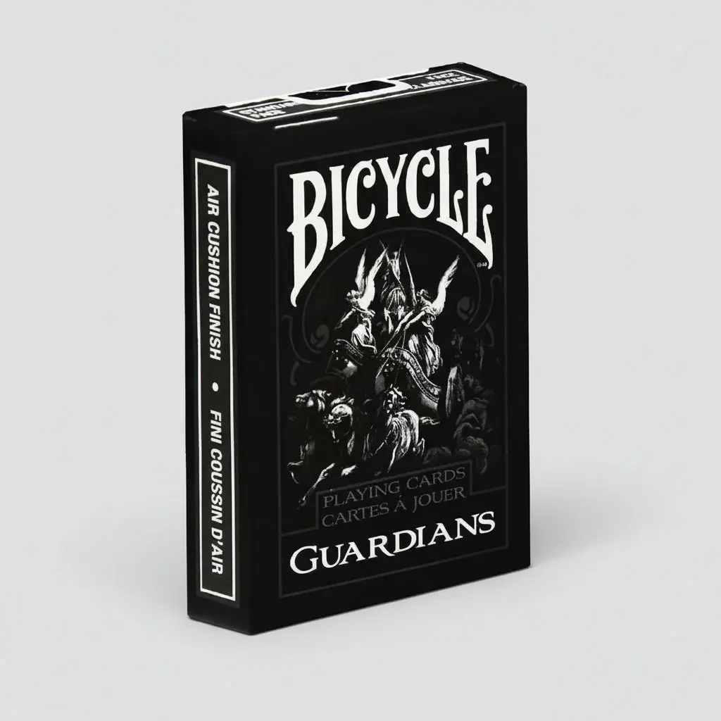 Bicycle Playing Cards - Guardians Themed Custom Cardgame Deck, Black and White Industrial Angel Playing Card Print, Industrial Aesthetic, Gritty Look, Smooth Handling for Cardistry, Sleight of Hand, Decks Of Cards, Poker Card Design