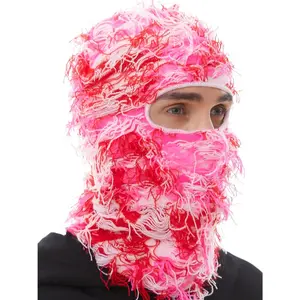 Distressed Ski Mask Balaclava, Yeat Shiesty  Knitted Full  Mask for Men/Women