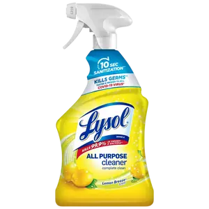 Lysol All Purpose Cleaner Sanitizing and Disinfecting Spray Lemon Breeze Scent, 32 oz, Bottle