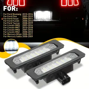 2 Pcs Car Exterior LED License Plate Light, Led Car Lights, For Ford Multiple Models, 6500K High Brightness Improve Recognition, FCC Certified, Dual Voltage For Multi-Circuits, Easy Install, Practical Exterior Accessory