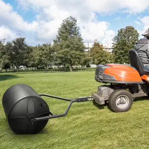 YITAMOTOR 18'' x 24'' Poly Lawn Roller with Threaded Plug, Combination Push and Tow Roller for Lawn and Garden Tractors, 270 lbs Capacity