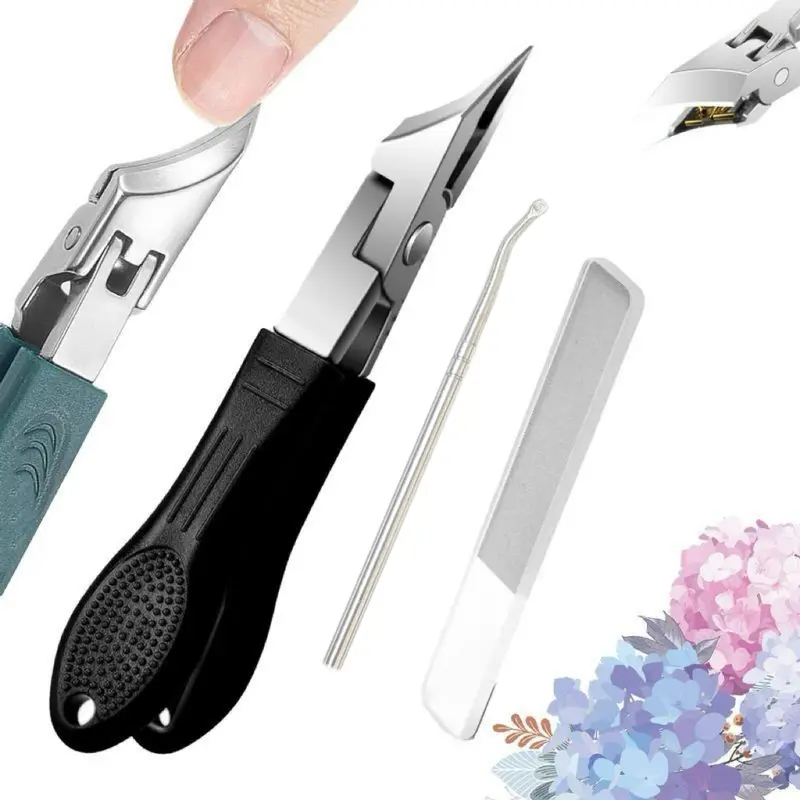 3-Piece Eagle Beak Nail Clippers Set, Wide Opening Design for Thick Nails, Long Handle Comfort Grip, Ideal for Home Travel Use, Nail Care, Nail Care Tool