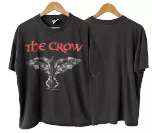 1994 The Crow Reprint Tee Black Short Sleeve T Shirt Vtg 90S Nh11201 Cotton Menswear