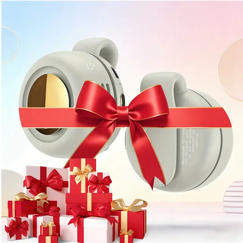 Portable Silent Mini Leafless Wearable Personal Fan, Lightweight, Compact Design, Adjustable 3 Speeds, Waist Hanging Design, Rotating Body, Ideal Outdoor Companion, Summer Essential