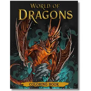 World of Dragon: Adult Coloring Book of Mythical Creatures for Stress Relief and Relaxation,Creature,Fantasy ,Art