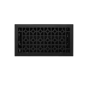 New Black 6" x 10" Appert Steel Wall Register by Signature Hardware