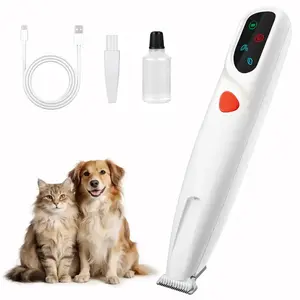 Pet Professional Grooming Trimmer, Type-C Charging Port, Waterproof, 18mm Ceramic Blade, LED Illumination, Dual-Speed Control, USB Rechargeable Design, Suitable for Paws, Eyes, Ears, Face, and Hips, Applicable to Dogs and Cats